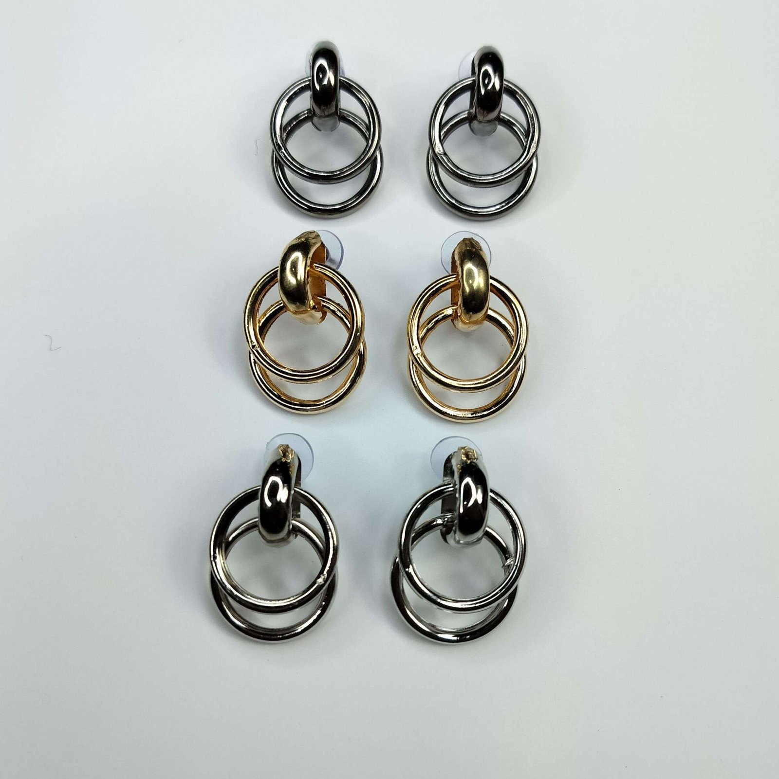 Triple Ring Radiance - Set of 3 Premium Earrings | Shree Pramukh Jewellery