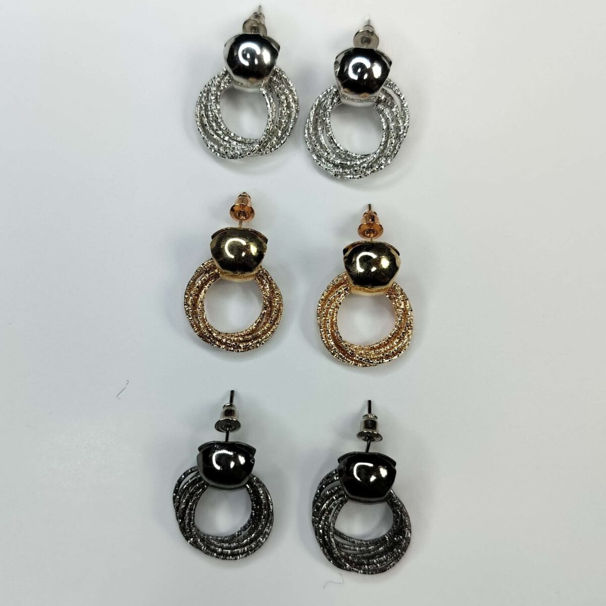 Radiant Hoop Charms - Set of 3 Premium Earrings | Shree Pramukh Jewellery