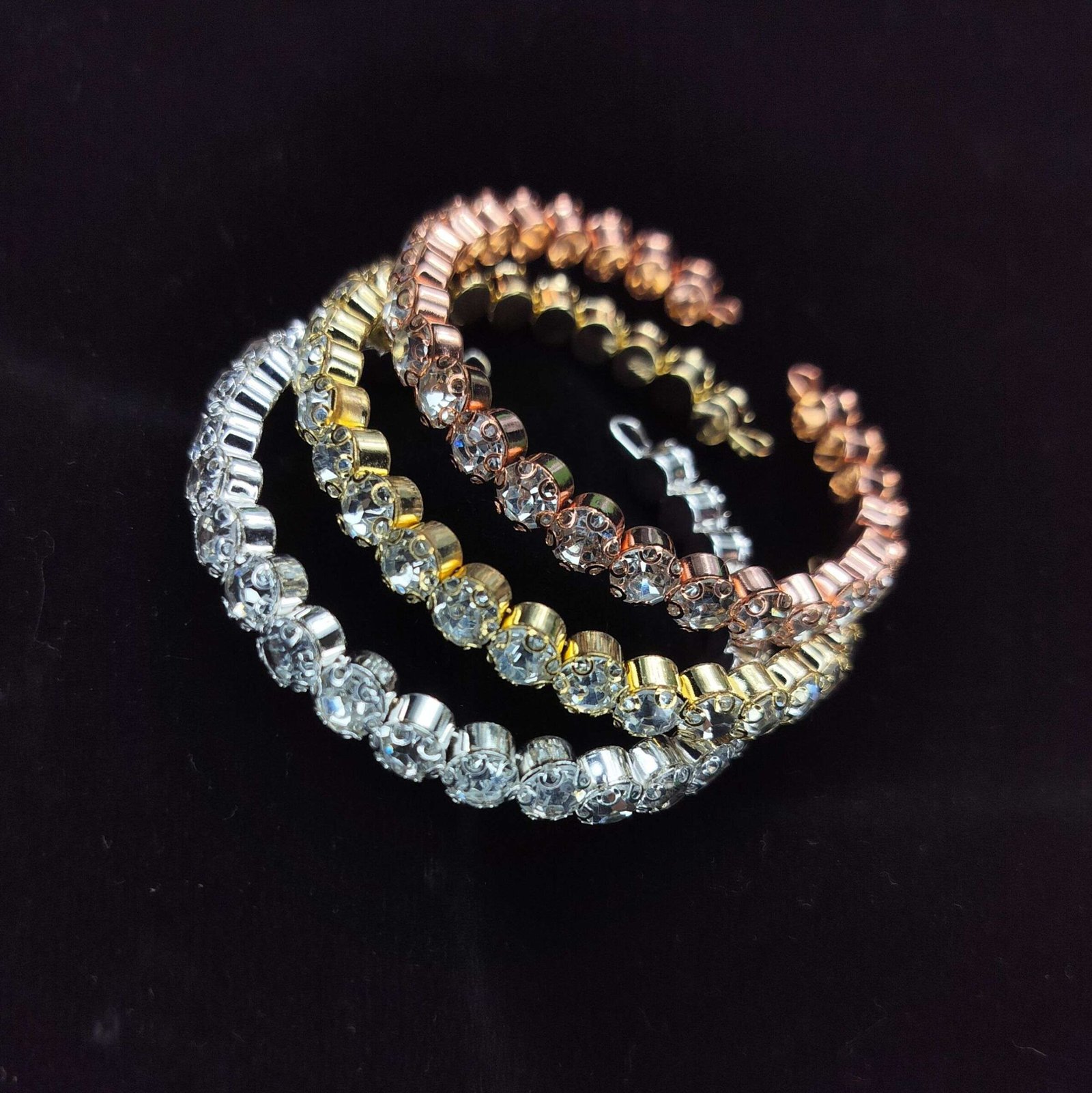 Crystal Elegance Bracelets - Set of 3 Premium Bracelets | Shree Pramukh Jewellery