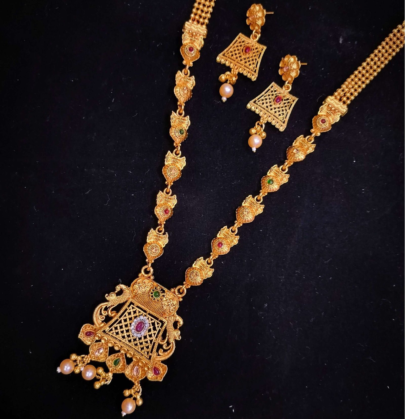 Regal Majesty Necklace Set with Earrings | Timeless Elegance | Shree Pramukh Jewellery