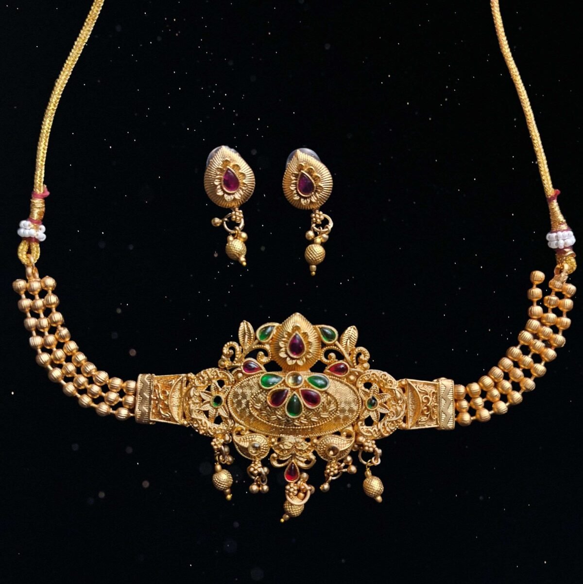 Regal Splendor Set - Premium Necklace and Earring Set | Shree Pramukh Jewellery